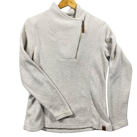 Liv‎ Outdoor Jacket Women Small 1/4 Zip Oatmeal All Season Packable Gorpcore - Picture 1 of 13